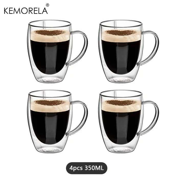 Dubbelwandige Koffie- & Theeglazen (350ml) – Geniet langer van elk warm moment